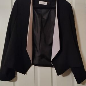 Calvin Klein Women's Black and White Blazer